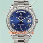 Rolex Day-Date 40mm Mens 228349BLRP Silver-tone Jubilee Bracelet: Authentic vs. Replica